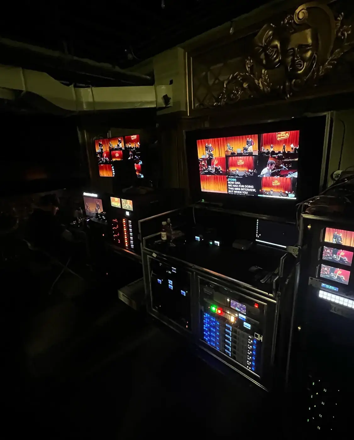 Rack during a show