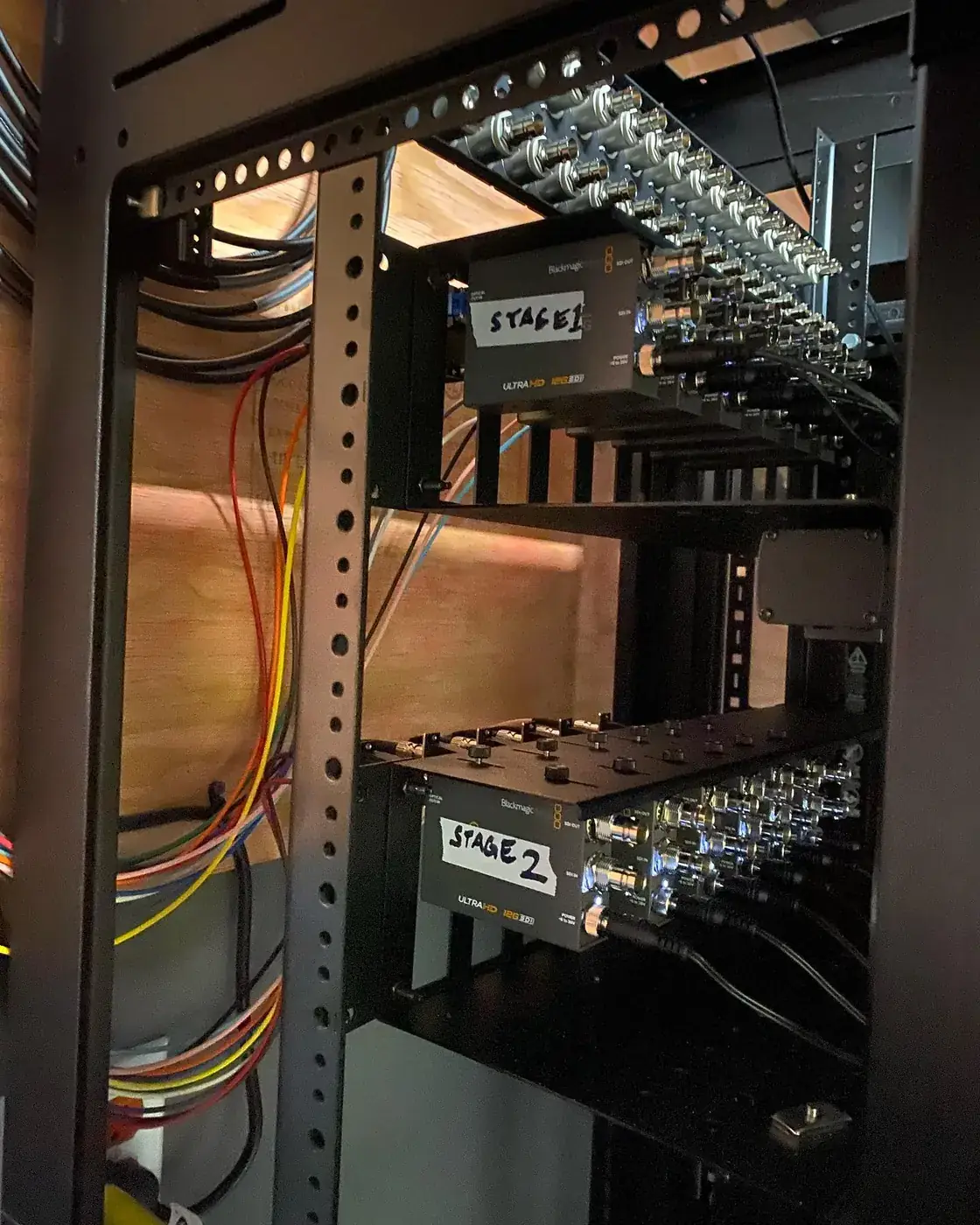 Fiber install in rack