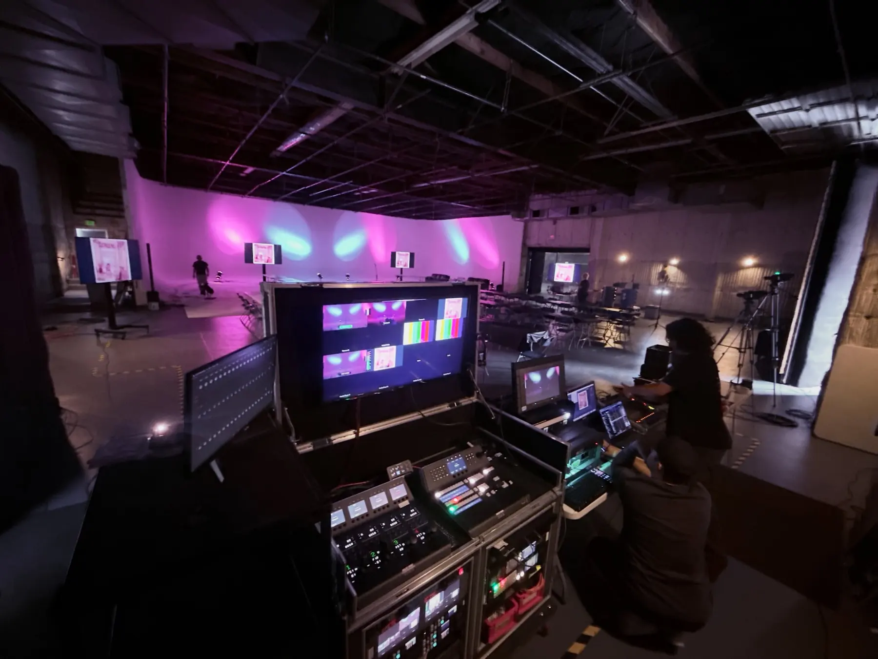 Holley Video flypack control position running a live multi-camera show